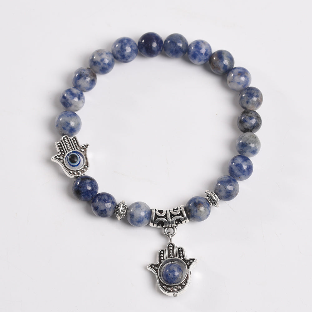 Eye of Horus Charm Crystal Natural Stone Bracelet