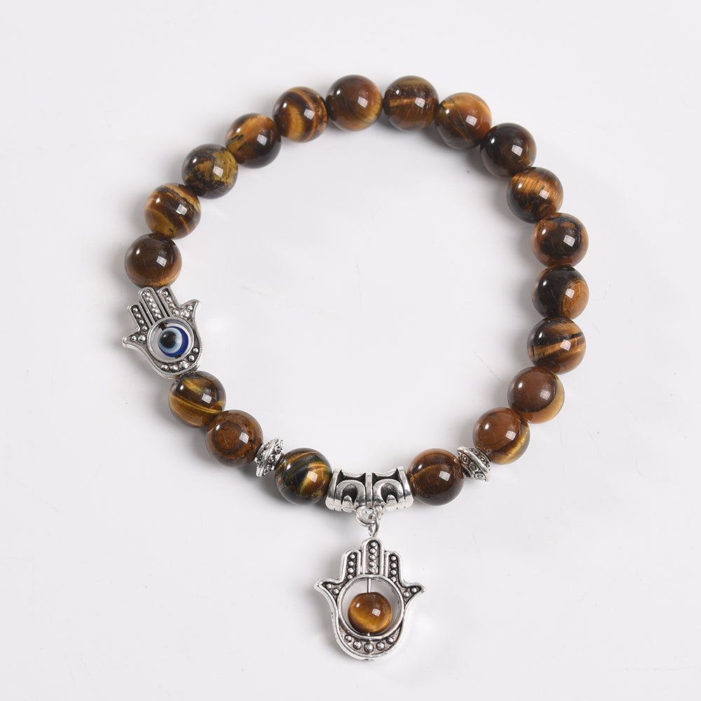 Eye of Horus Charm Crystal Natural Stone Bracelet