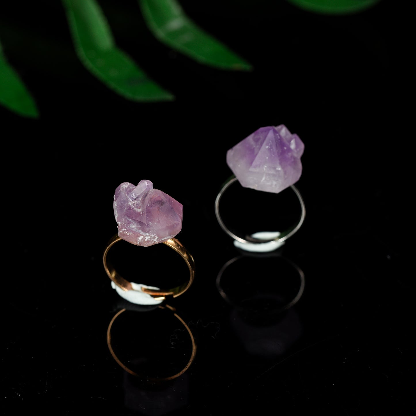 Amethyst  Raw Crystal Ring