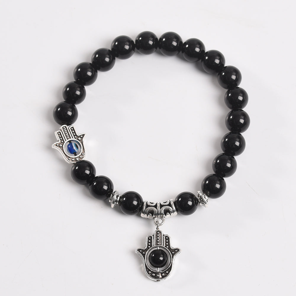 Eye of Horus Charm Crystal Natural Stone Bracelet