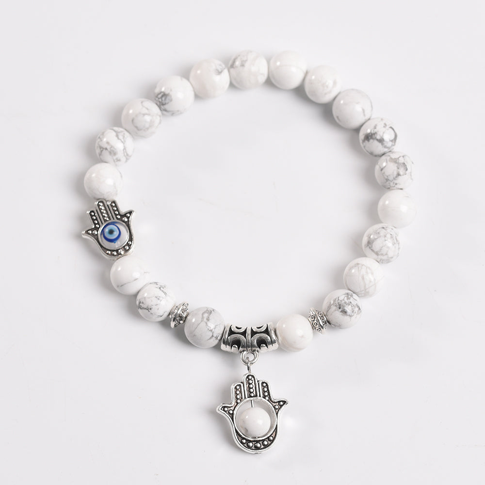 Eye of Horus Charm Crystal Natural Stone Bracelet