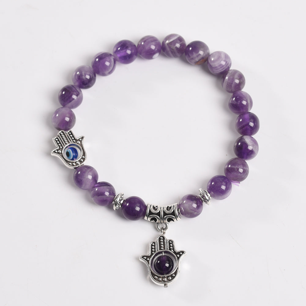 Eye of Horus Charm Crystal Natural Stone Bracelet